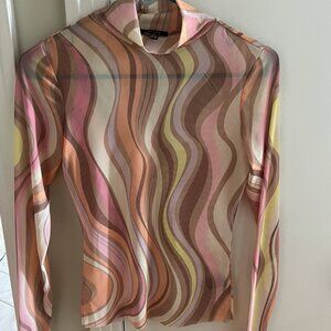 AFRM Turtleneck Mesh Top: S